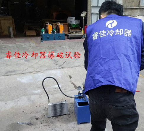 睿佳冷卻器：爆破試驗（<font color='red'>液壓風冷卻器</font>AH0608）